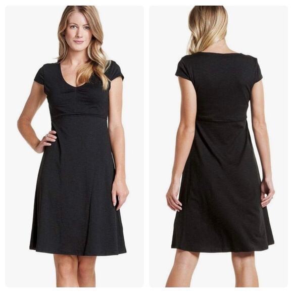 Toad & Co Horny Toad Rosemarie Cap Sleeve Organic Cotton Dress Gray Size S - Picture 1 of 6